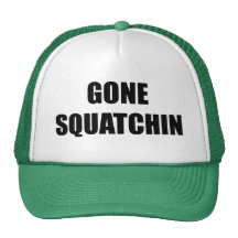 Gegangener Squatchin Hut mögen großen Fußjäger Bob Baseballcap
