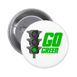Gehen Licht grünes Anstecknadelbutton