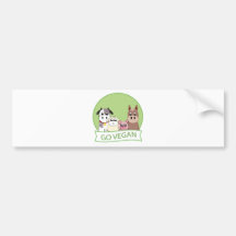 Gehen Sie vegan Autosticker