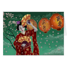 Geisha Grußkarten