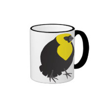 Gelb-köpfige Amsel Tassen