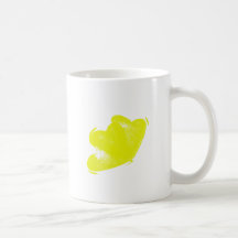 Gelbe Herzen Kaffee Tasse