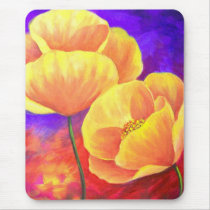 Gelbe Mohnblumen-Blumen-Malerei-Kunst