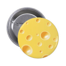 Gelbe Schweizer Käse-Beschaffenheit Anstecknadelbutton