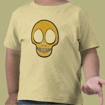 gelber Schädel t-shirts