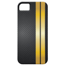 Gelber Sport Stripes dunklen Matel iPhone 5 Kasten iPhone 5 Case