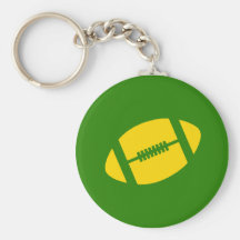 Gelber u. grüner Fußball Keychain Schlüsselbänder