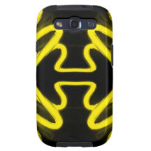 Gelbes Neon 8 auf einer schwarzes Feld _städtische Galaxy S3 Hülle