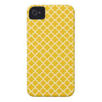 Gelbes Quatrefoil Muster