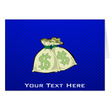 Geld-Taschen; Blau Karte