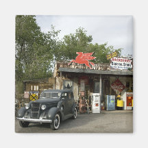 Gemischtwarenladen des Weg-66 u. Tankstelle Kühlschrankmagnet