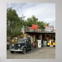 Gemischtwarenladen des Weg-66 u. Tankstelle Posterdrucke