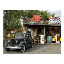 Gemischtwarenladen des Weg-66 u. Tankstelle Postkarte