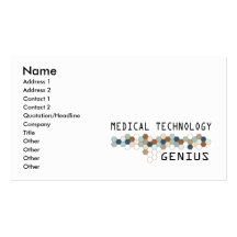 Génie médical de technologie cartes de visite personnelles