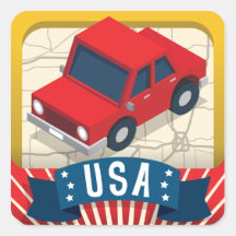 Geografie-Antrieb USA-Aufkleber-Set