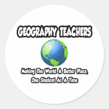 Geografie-Lehrer-… Welt ein besserer Platz Sticker