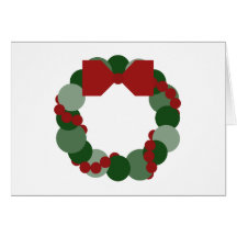 Geometrischer WeihnachtsKranz Karte