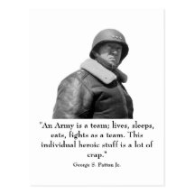 George Patton und Zitat Postkarte