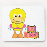 gerade ducky Ente mit swimmy Rohr Mousepads