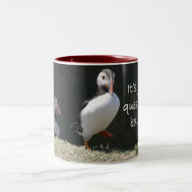 Gerade eine Frage des Balancen-Papageientaucherbec Tee Tasse