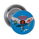 Gerechtigkeits-Liga-Fliegen-Luft-Abzeichen und Hel buttons