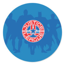 Gerechtigkeits-Liga-Logo und fester Charakter-Hint