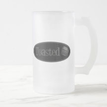 GERÖSTETER Retro Toaster - Schwarzes u. Grau Haferl