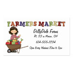 Geschäfts-Karte Bauers-Markt-Damen-Veggies Visitenkartenvorlage