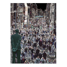 Gesichter in der Postkarte Mengen-Glasgows Schottl