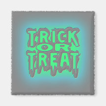 Gespenstischer Trick-oder Leckerei-Halloween-Magne Kühlschrankmagnet