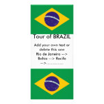 Gestell-Karte mit Flagge von Brasilien Personalisierte Werbekarte