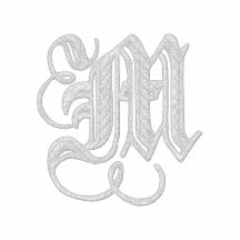 Gesticktes Hemd des Buchstabe-M extravagantes Mono