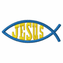 Gesticktes Hemd mit Ichthys und Jesus Polo Shirt