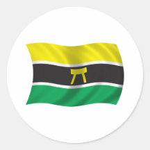 Gewellte Ashanti Flagge Stickers