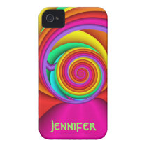 Gewundener iPhone 4 dekorativer mit Namen