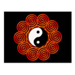 Gewundenes Yin Yang Sun Postkarte