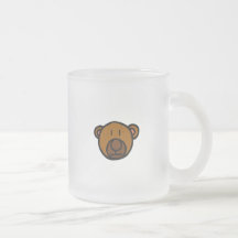 Gezeichnetes Teddy-Bärn-Gesicht Teetassen