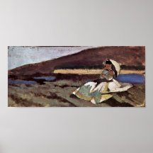 Giovanni Fattori - séance extérieure de dame Posters