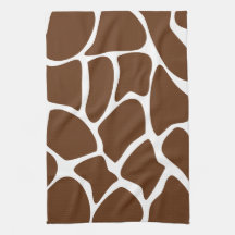Giraffen-Druck-Muster in dunklem Brown Handtuch