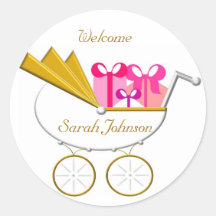 Girl_Carriage Einladung, Willkommen Sticker