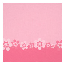 Girly rosa Mod-Blumen-Einladung