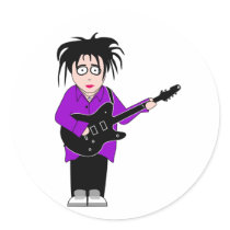 Gitarrenaufkleber rund