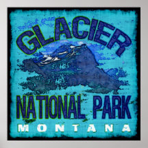 Glacier Nationalpark, Montana Plakatdruck
