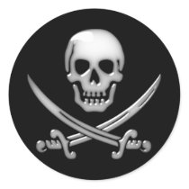 Glasige Piraten-Schädel-u. Klinge-gekreuzte Knoche