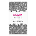 Glitterschein-Silberrosa DER GESCHÄFTS-KARTE schil Visitenkarten