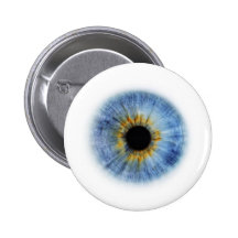 Globe oculaire bleu badge avec épingle