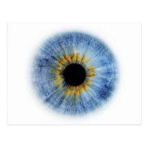 Globe oculaire bleu cartes postales