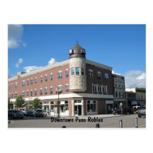 Glockenturm im Stadtzentrum gelegenes Paso Robles Postkarte