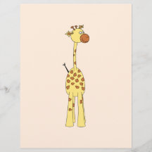 Glückliche Giraffe. Cartoon Flyer Druck