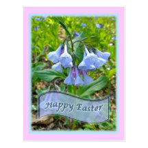 Glückliche Ostern Virginia Bluebells Postkarte